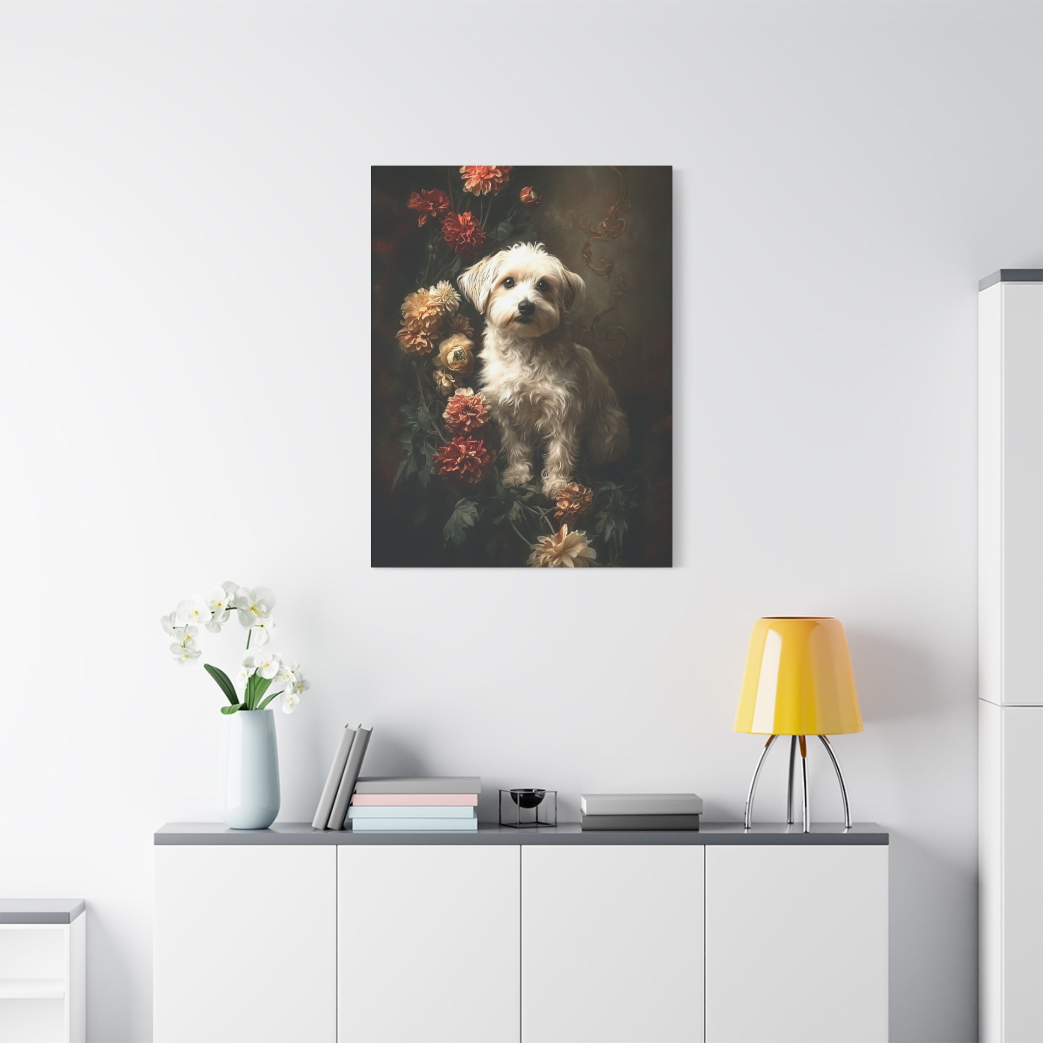 Botanical Havanese Canvas Art