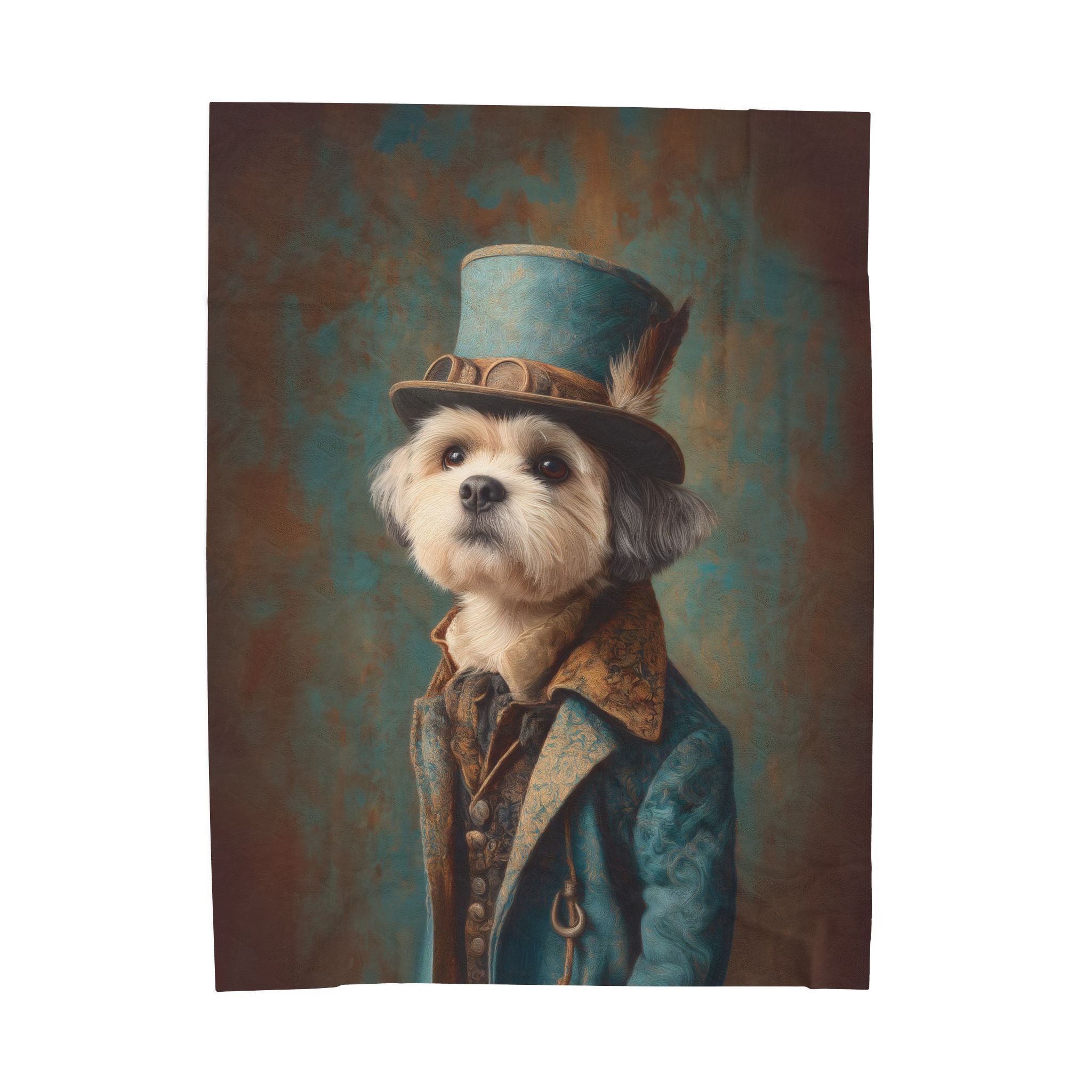 Steampunk Shih Tzu Plush Blanket