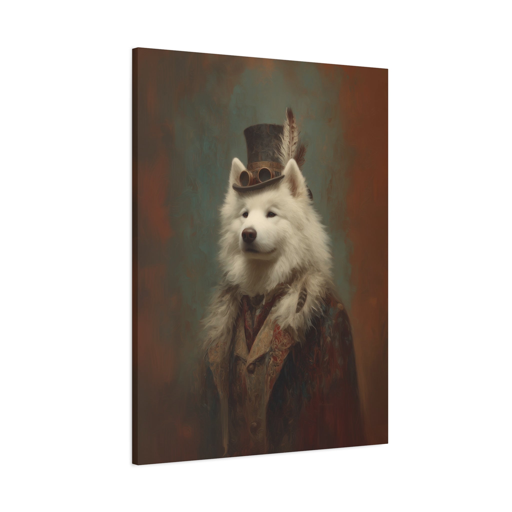 Steampunk Samoyed Canvas Art