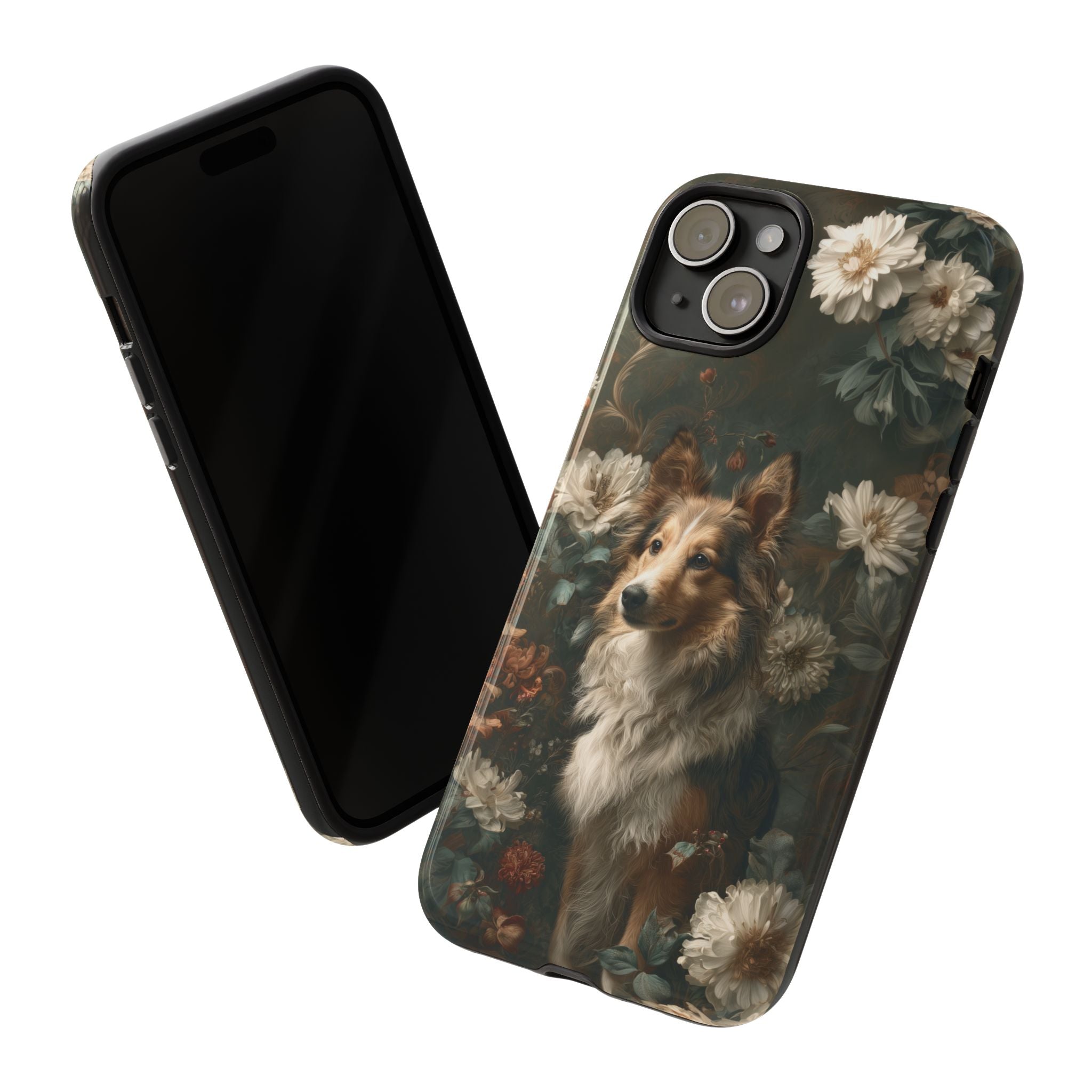 Botanical Shetland Sheepdog Phone Case