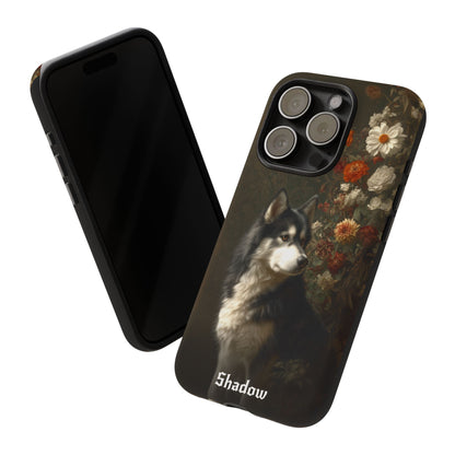 Botanical Alaskan Malamute Phone Case