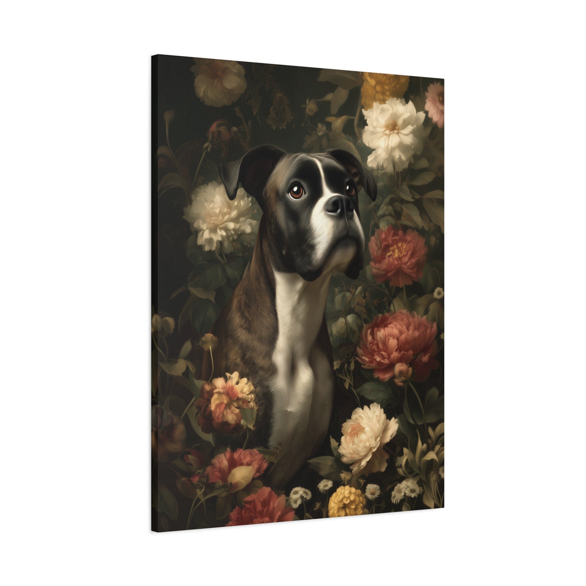 Botanical Boxer Canvas Art