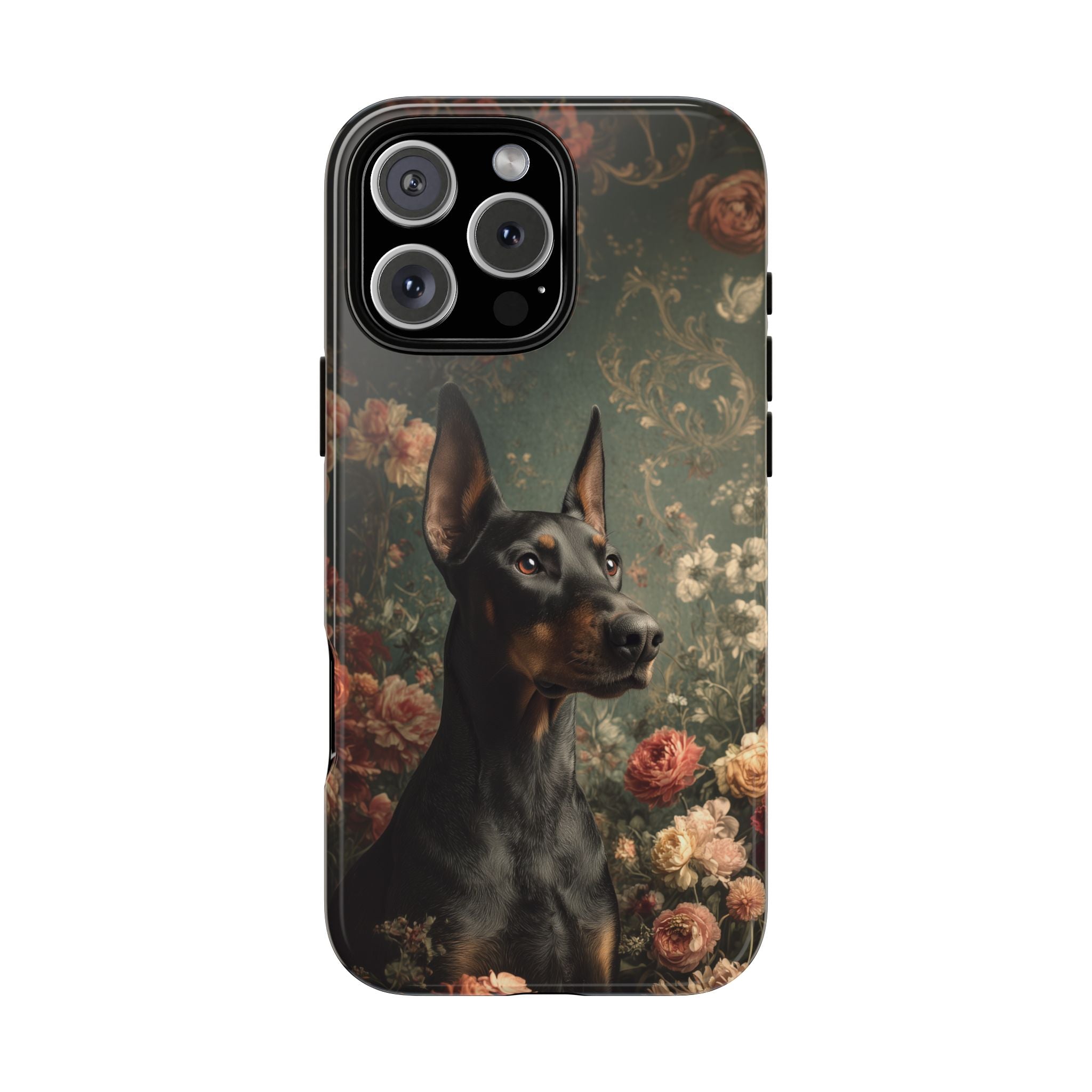 Botanical Doberman Pinscher Phone Case