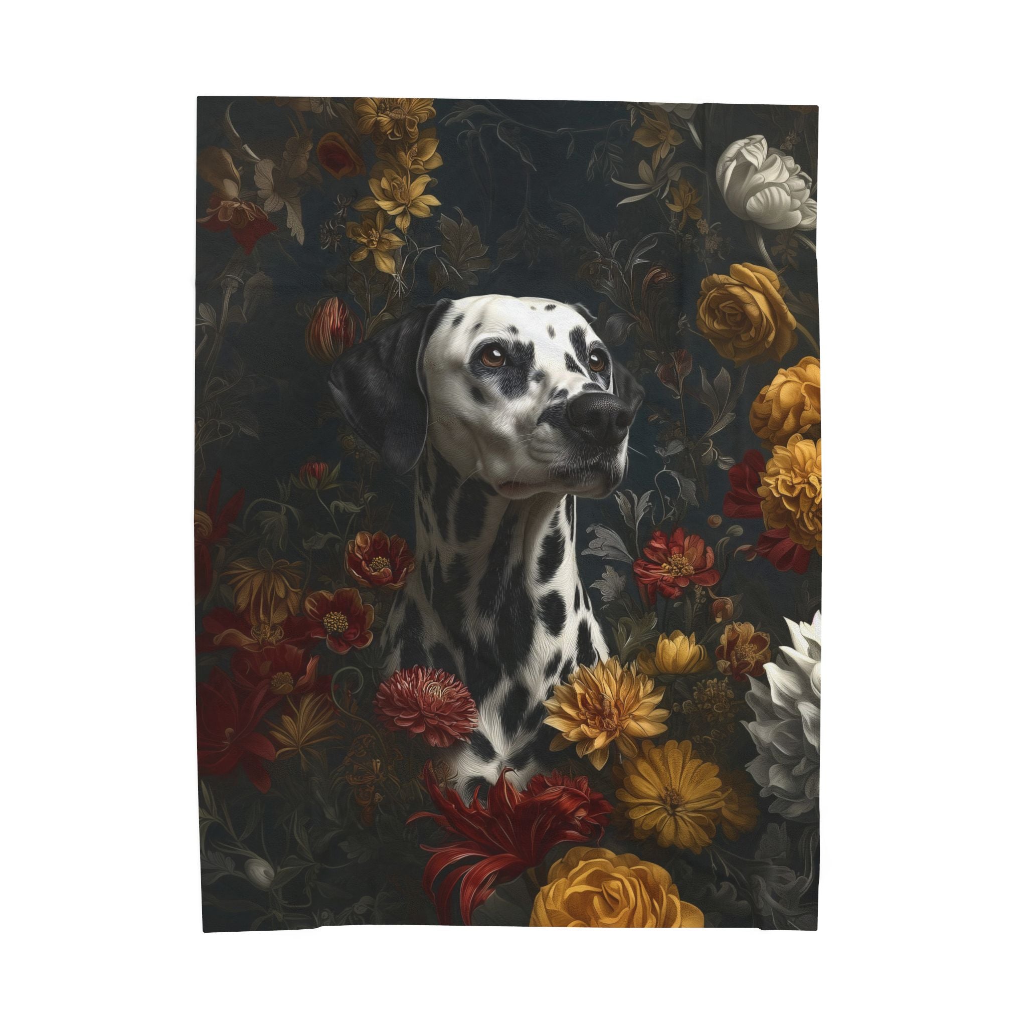 Botanical Dalmatian Plush Blanket