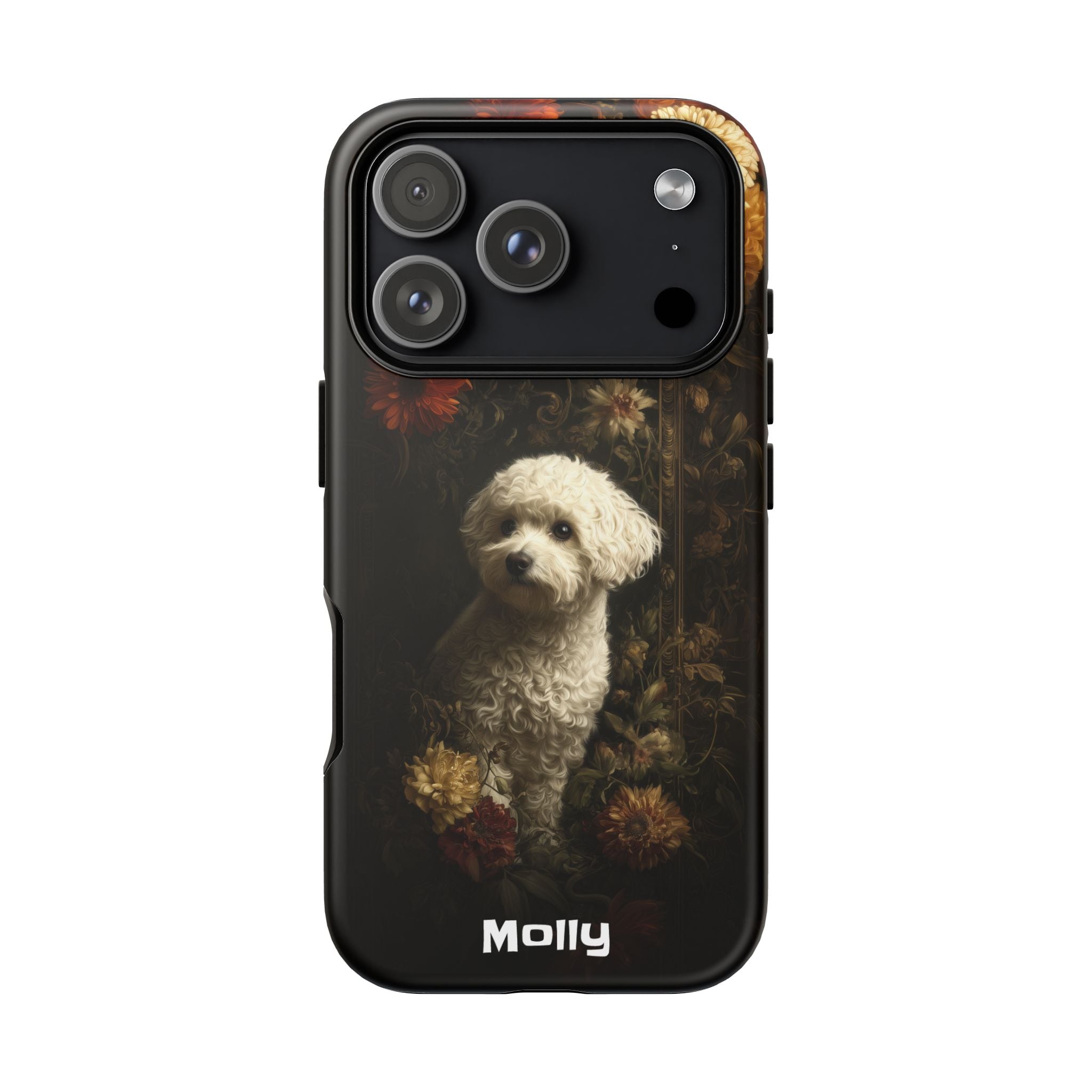 Botanical Bichon Frise Phone Case