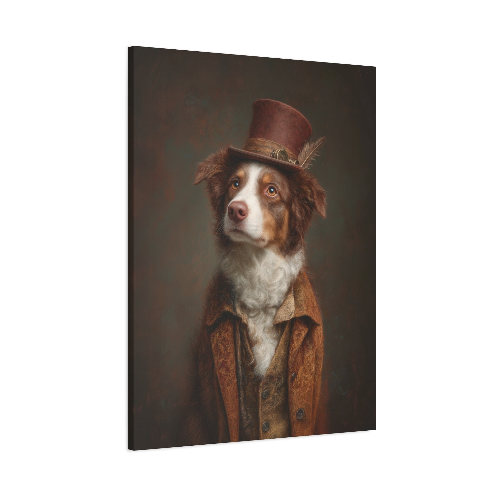 Steampunk Australian Shepherd Canvas Art