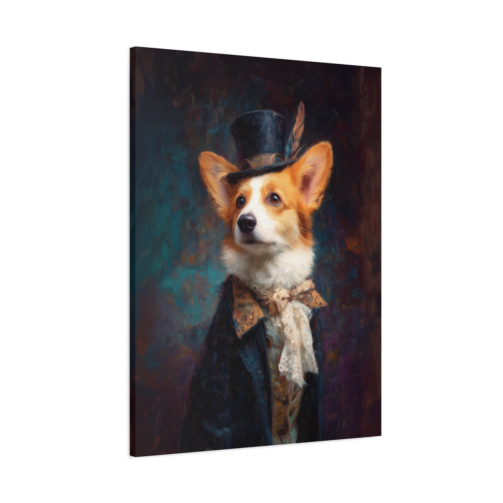 Steampunk Corgi Canvas Art
