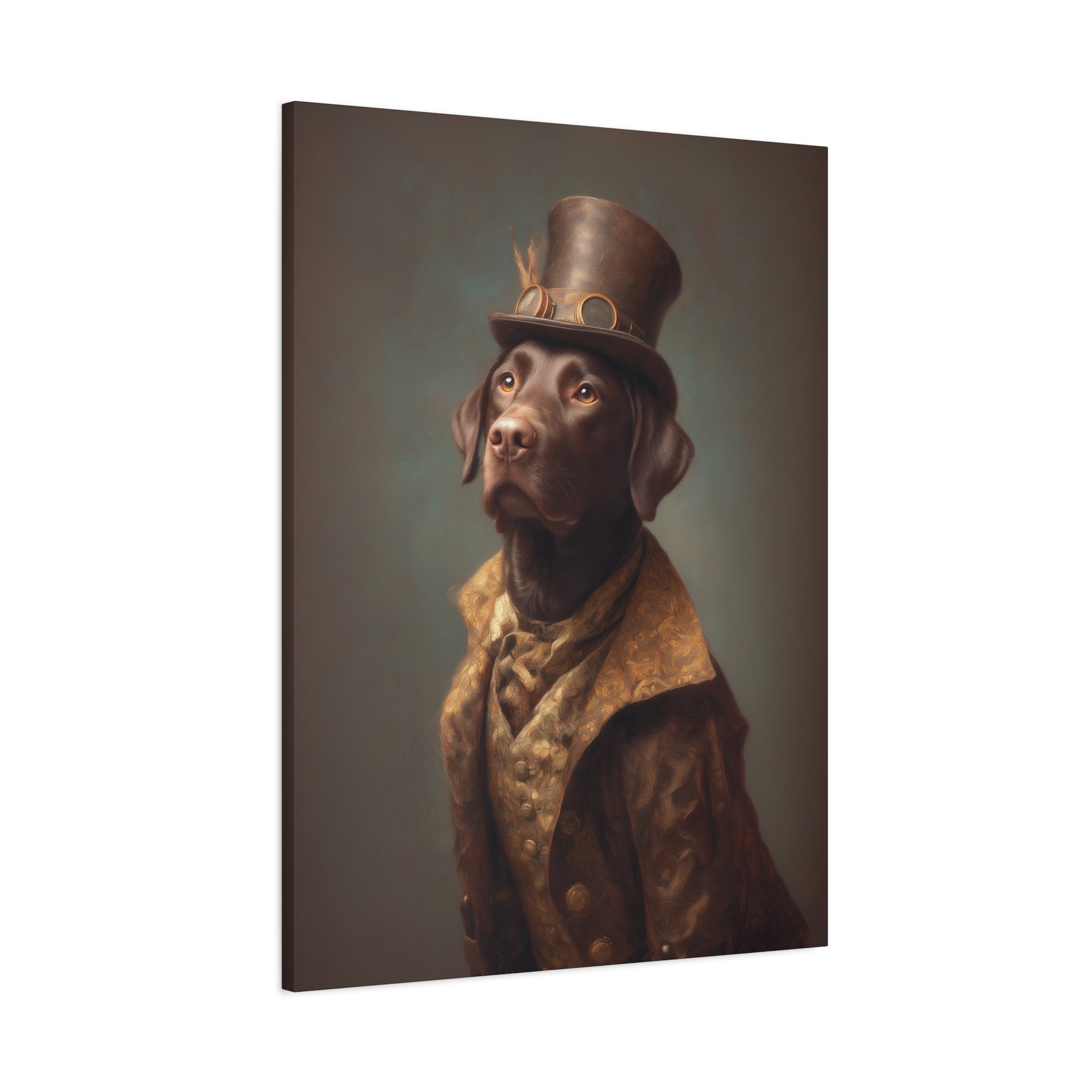 Steampunk Labrador Retriever (Chocolate) Canvas Art