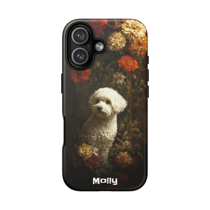Botanical Bichon Frise Phone Case