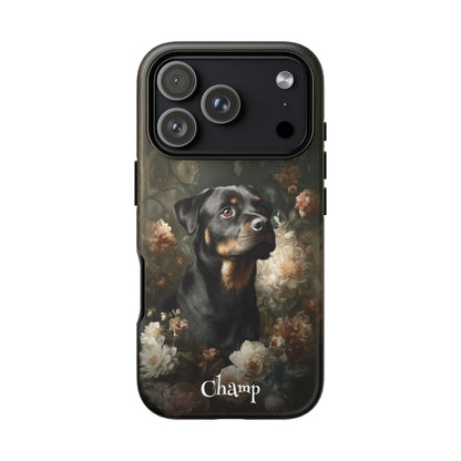 Botanical Rottweiler Phone Case