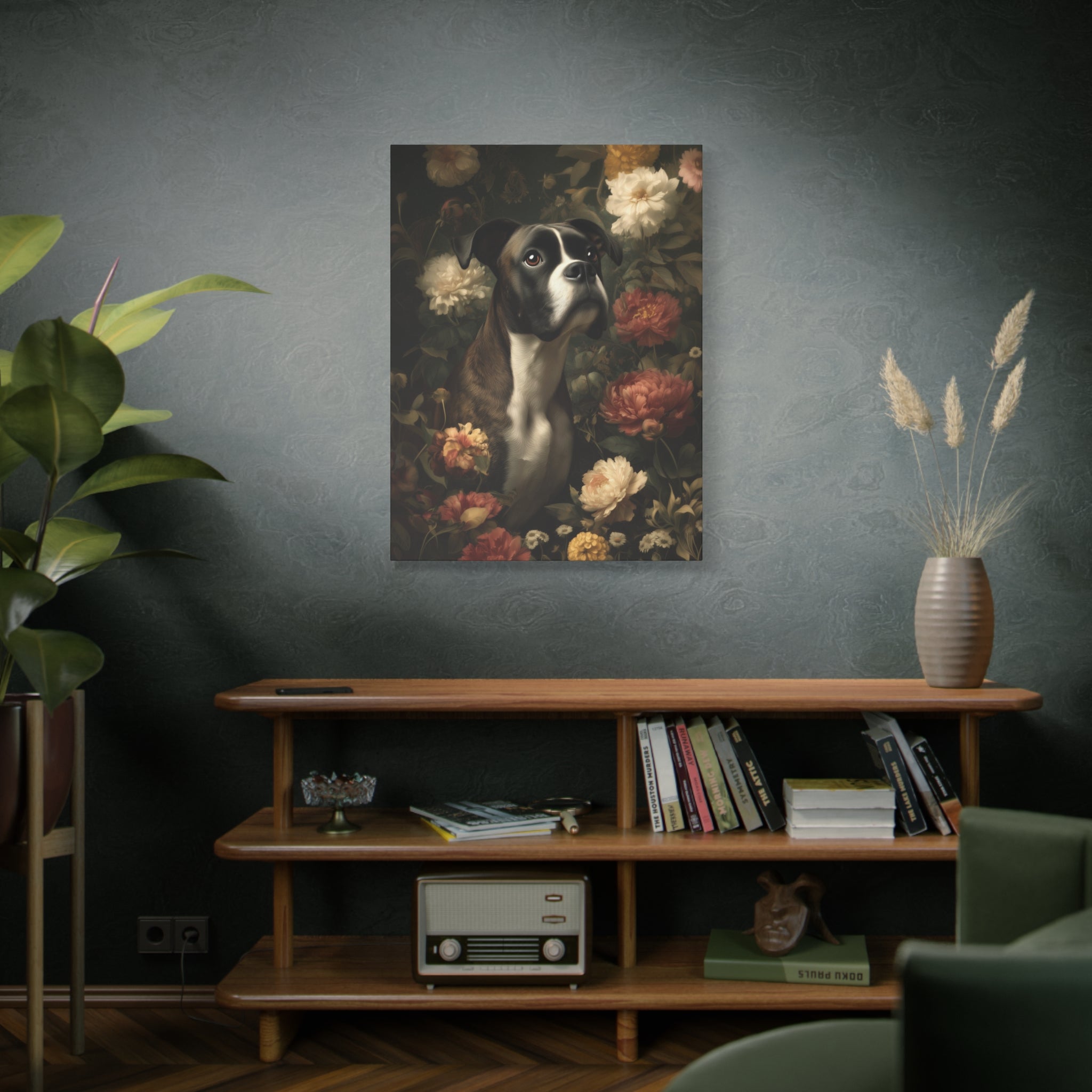 Botanical Boxer Canvas Art