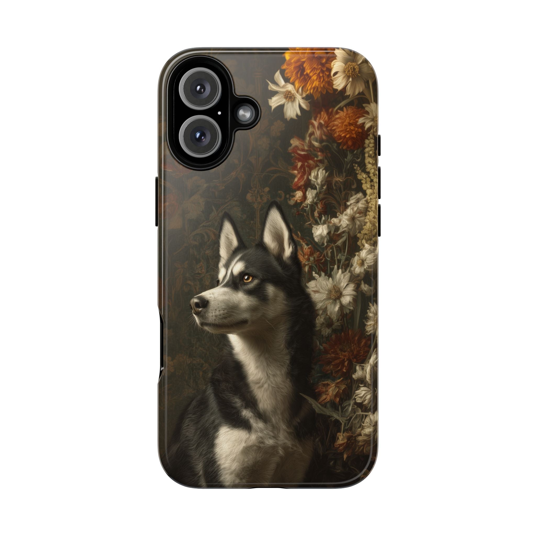 Botanical Siberian Husky Phone Case