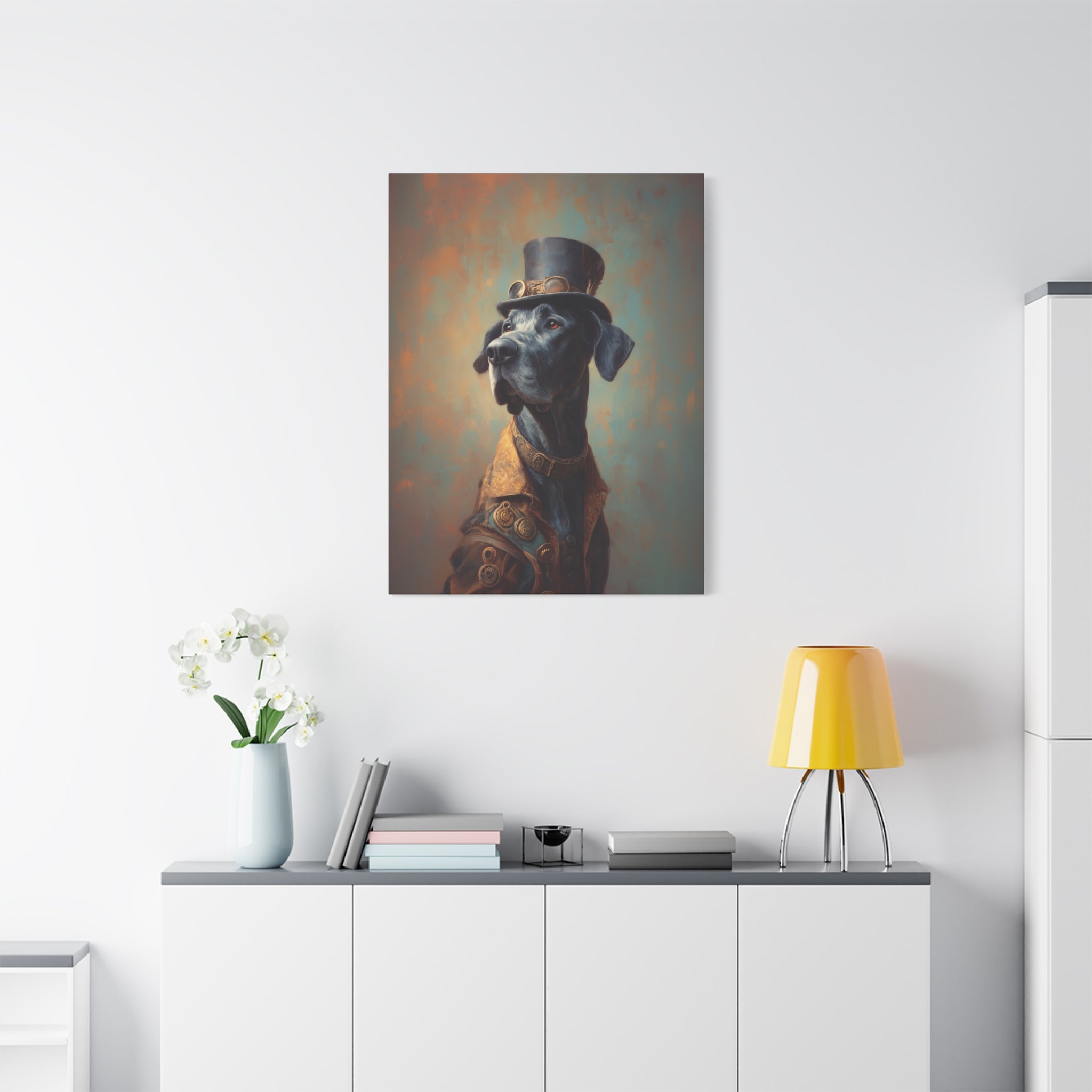 Steampunk Great Dane Canvas Art
