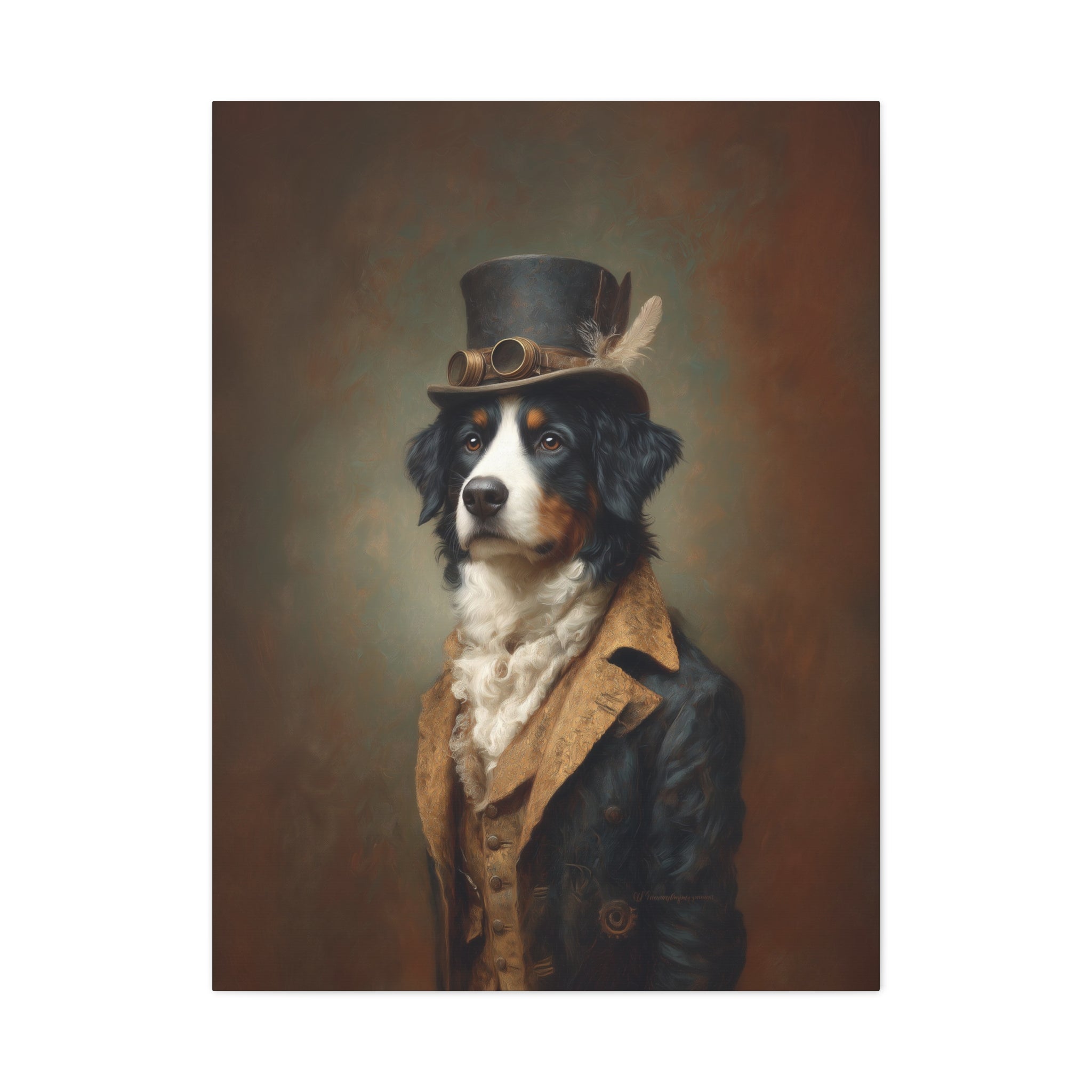 Steampunk Bernese Canvas Art