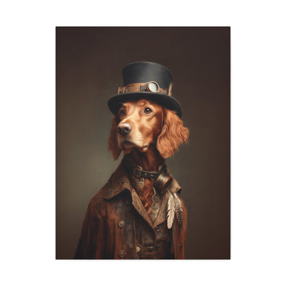Steampunk Irish Setter Canvas Art
