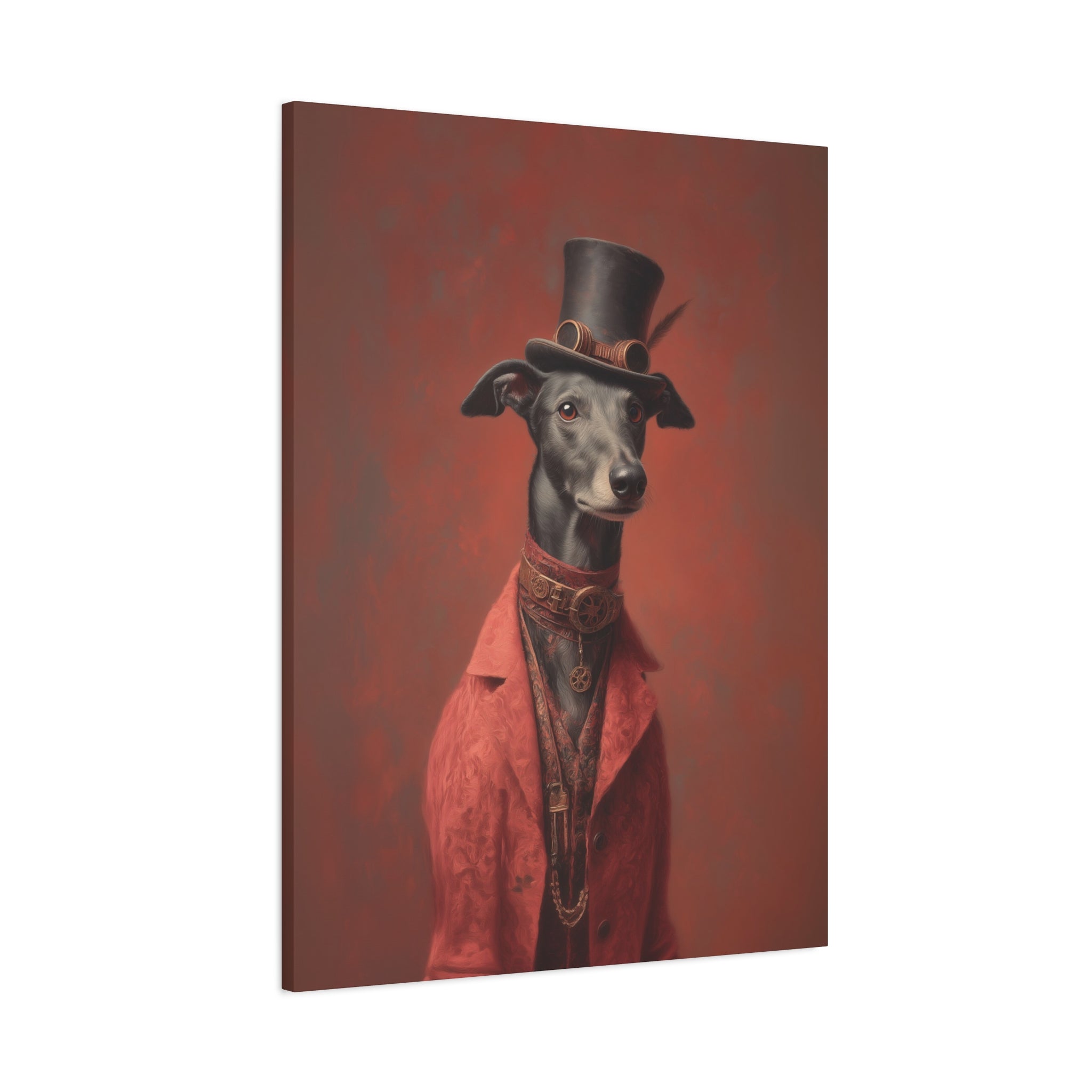 Steampunk Greyhound Canvas Art