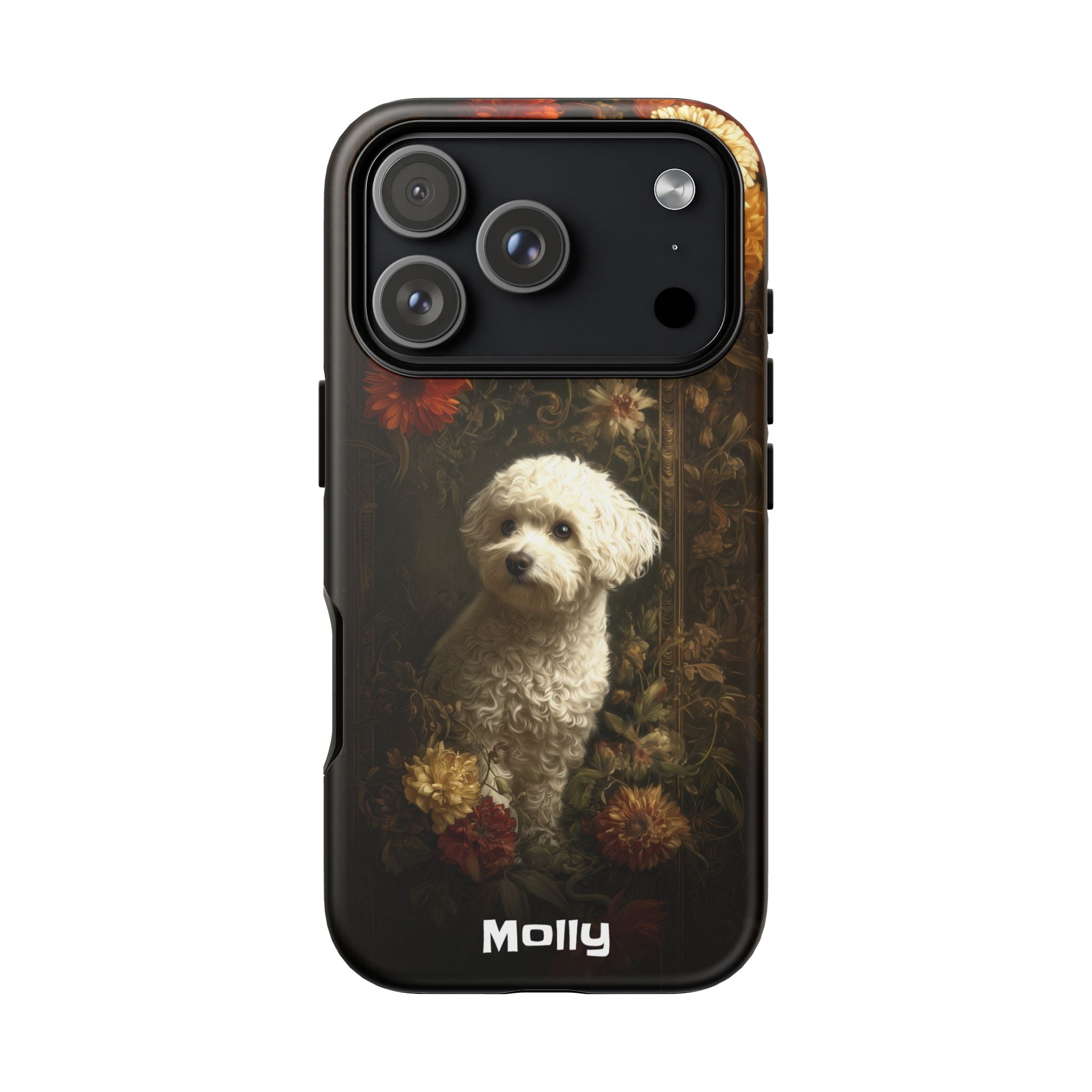 Botanical Bichon Frise Phone Case