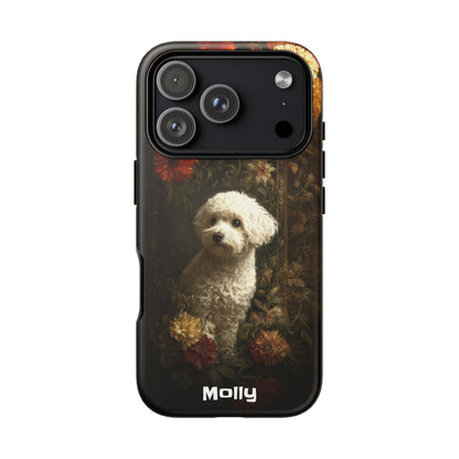 Botanical Bichon Frise Phone Case