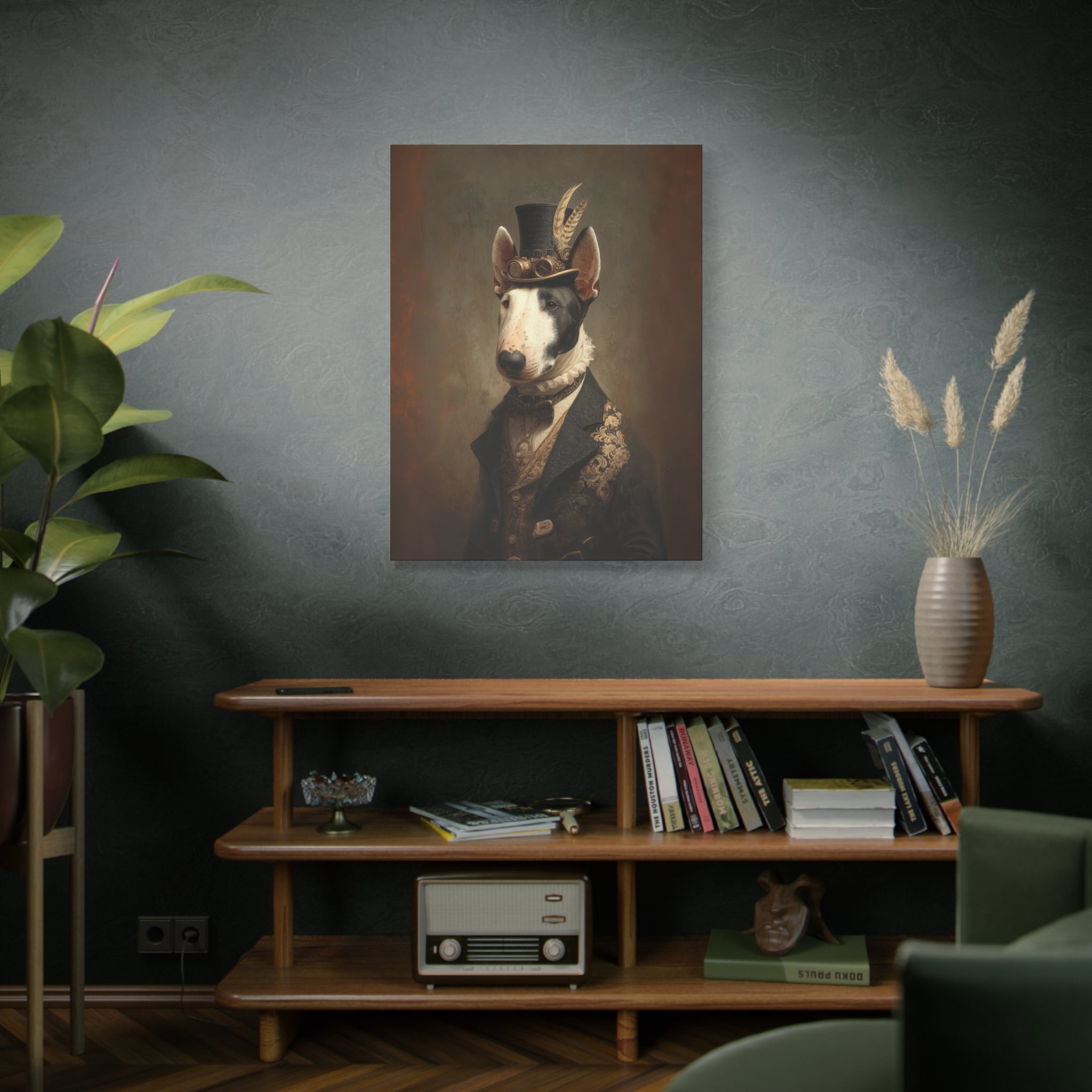 Steampunk Bull Terrier Canvas Art
