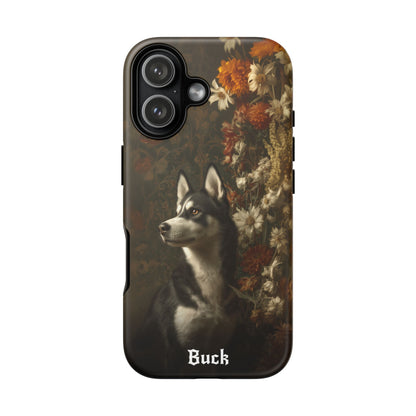 Botanical Siberian Husky Phone Case