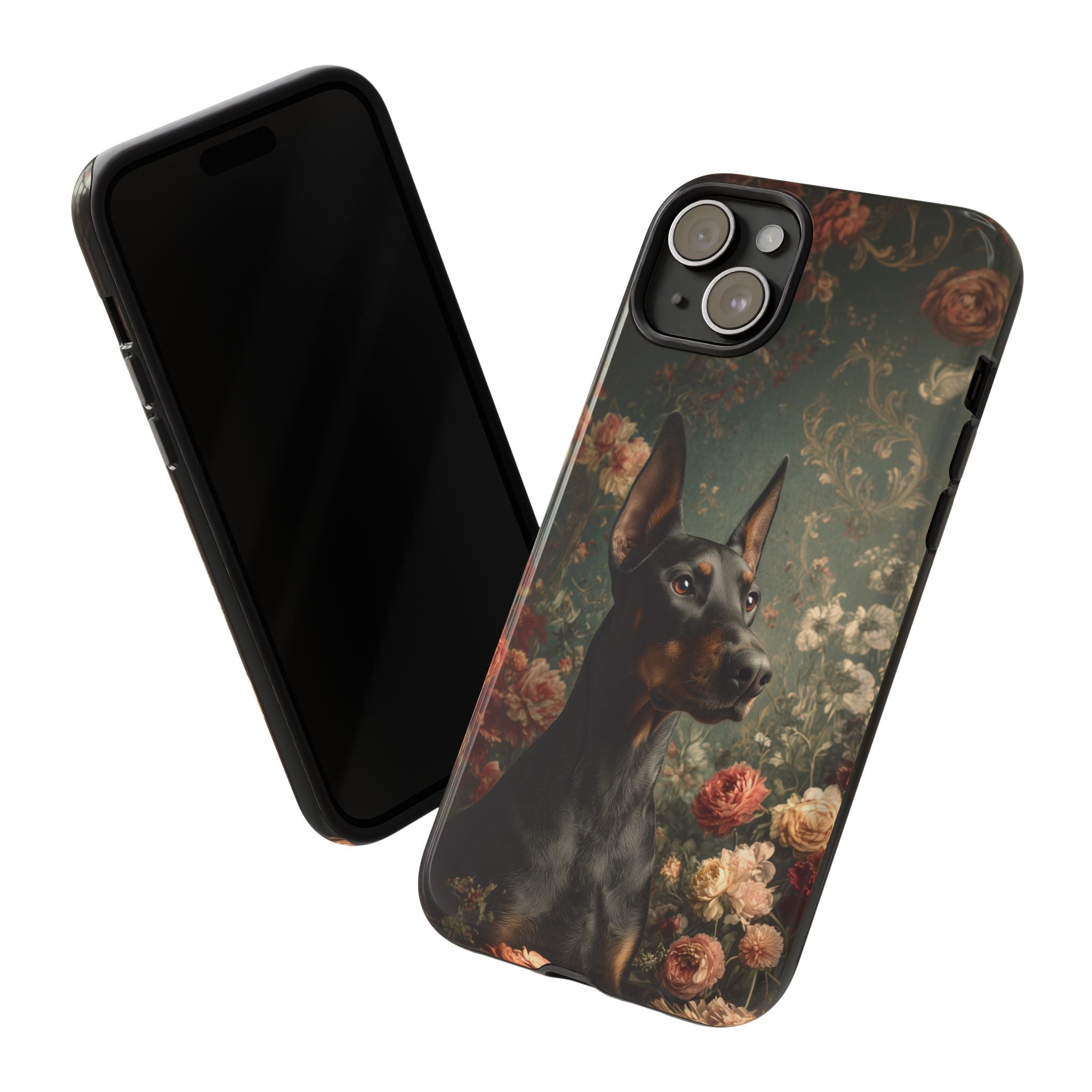 Botanical Doberman Pinscher Phone Case