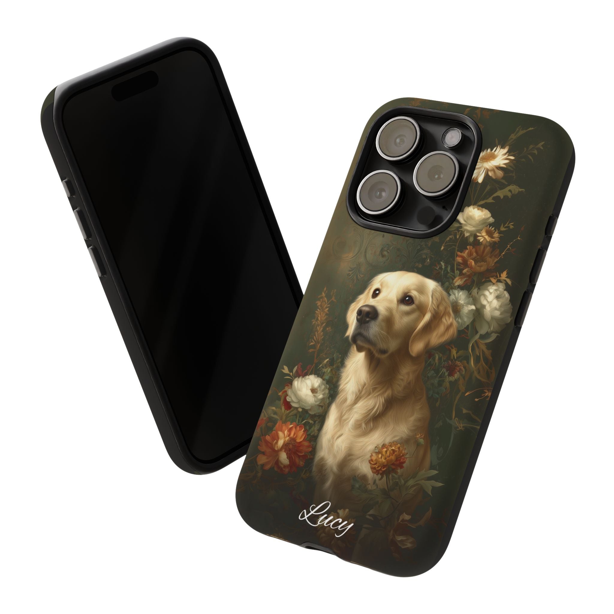 Botanical Golden Retriever Phone Case
