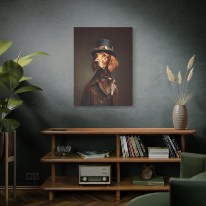 Steampunk Irish Setter Canvas Art