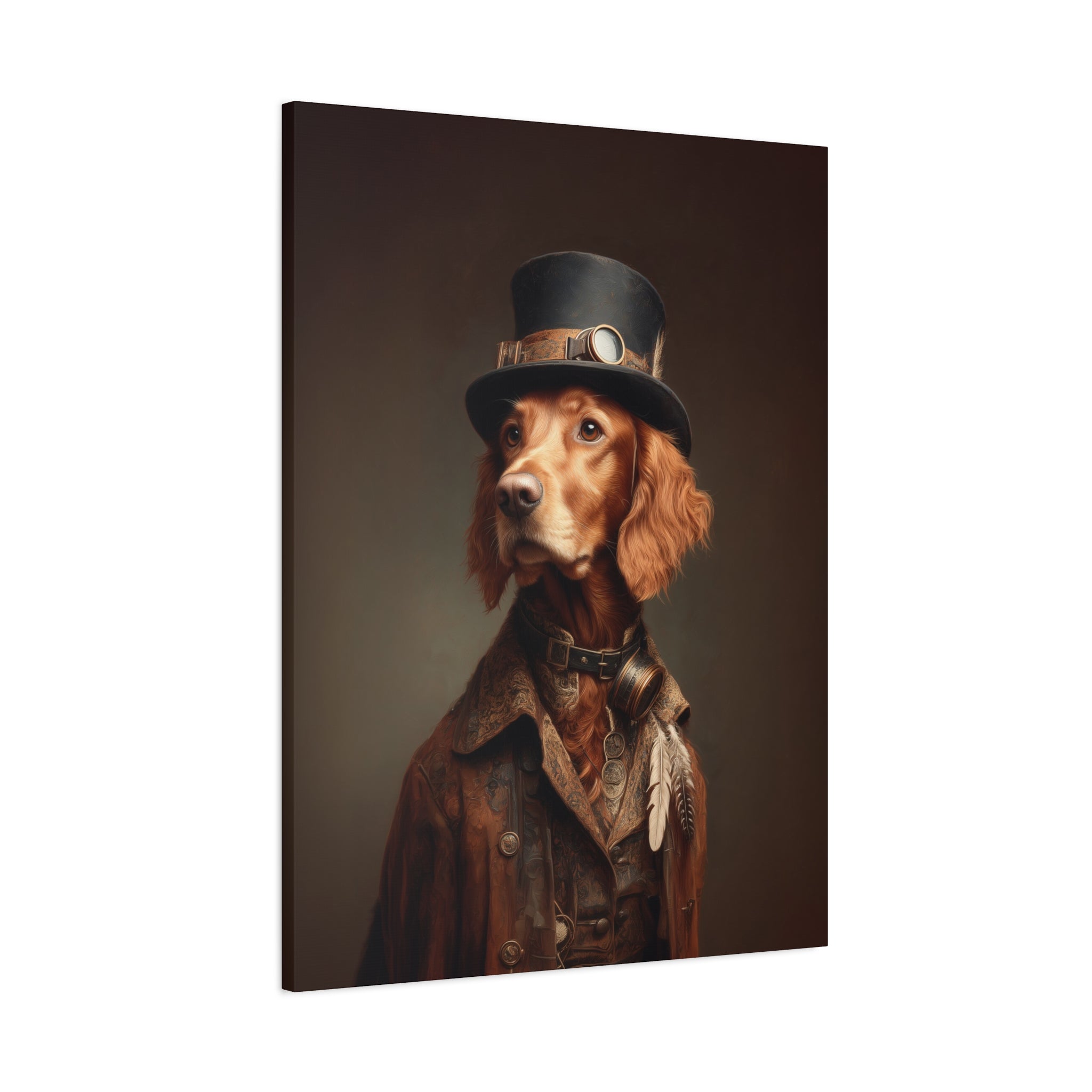 Steampunk Irish Setter Canvas Art