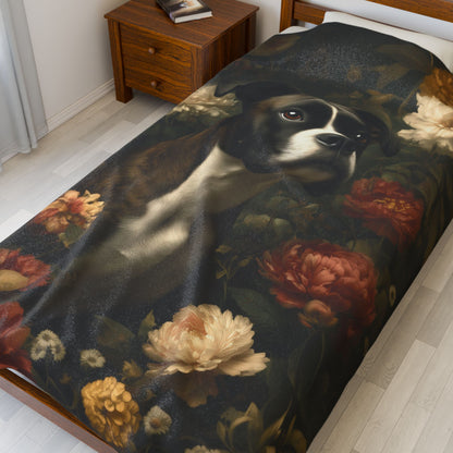 Botanical Boxer Plush Blanket