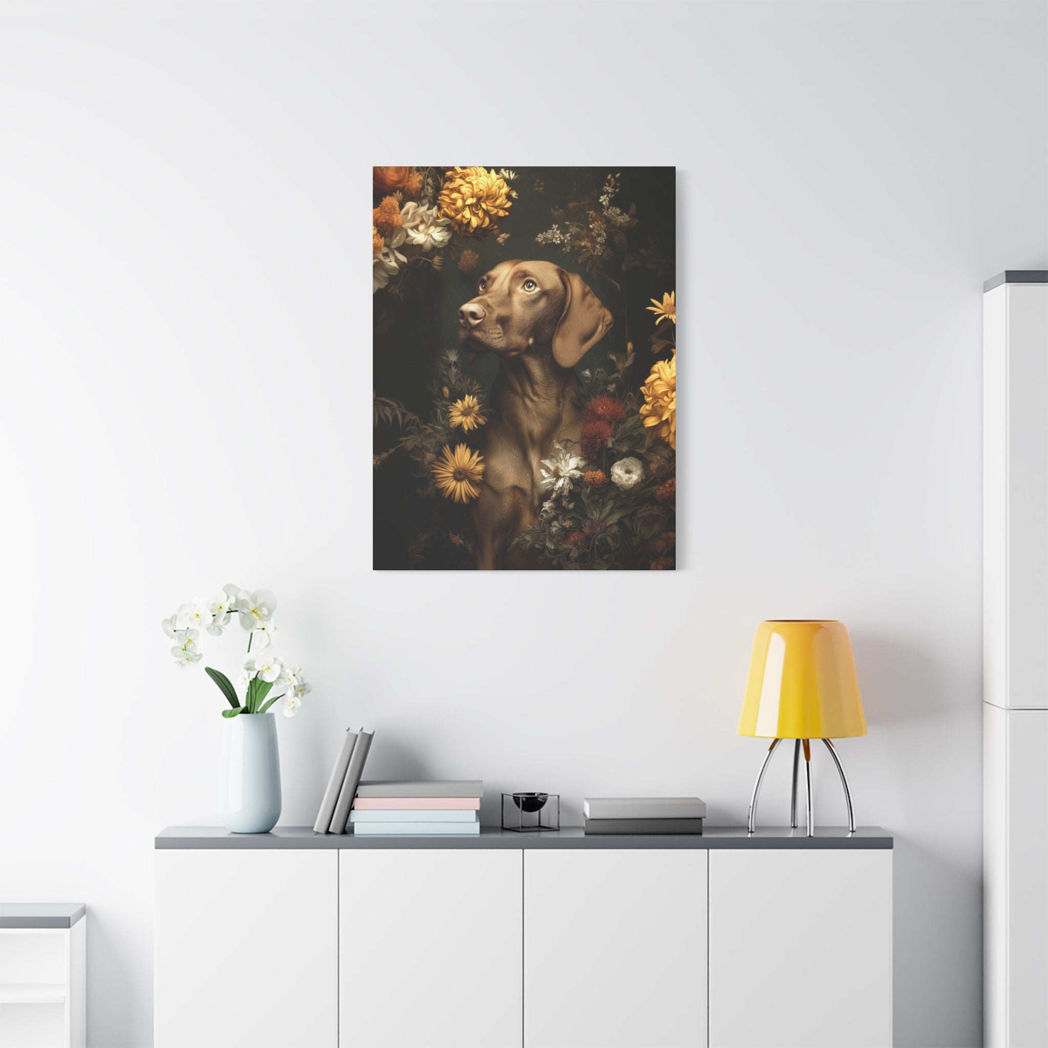 Botanical Vizsla Canvas Art