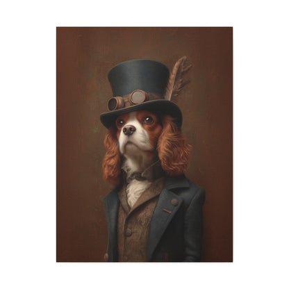 Steampunk Cavalier King Charles Spaniel Canvas Art