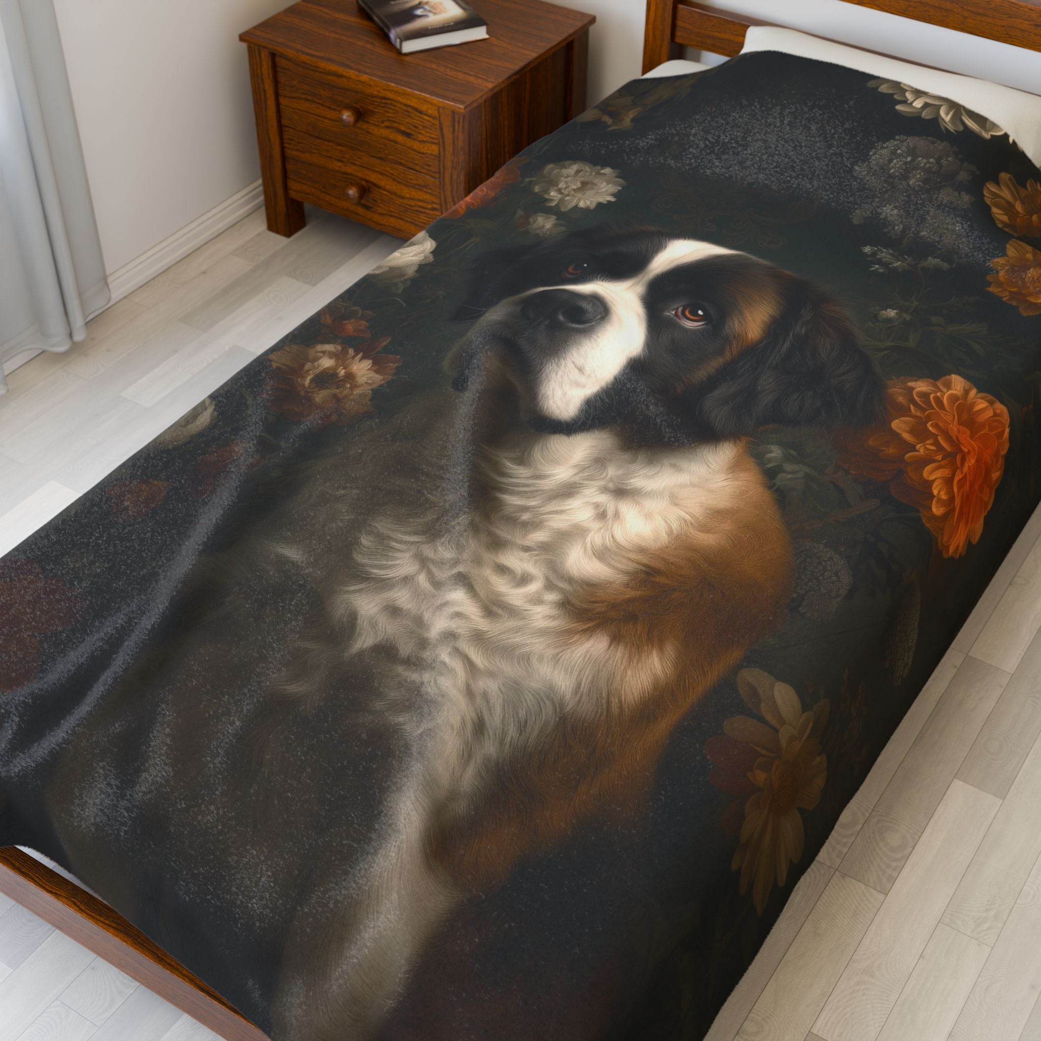 Botanical Bernese Plush Blanket