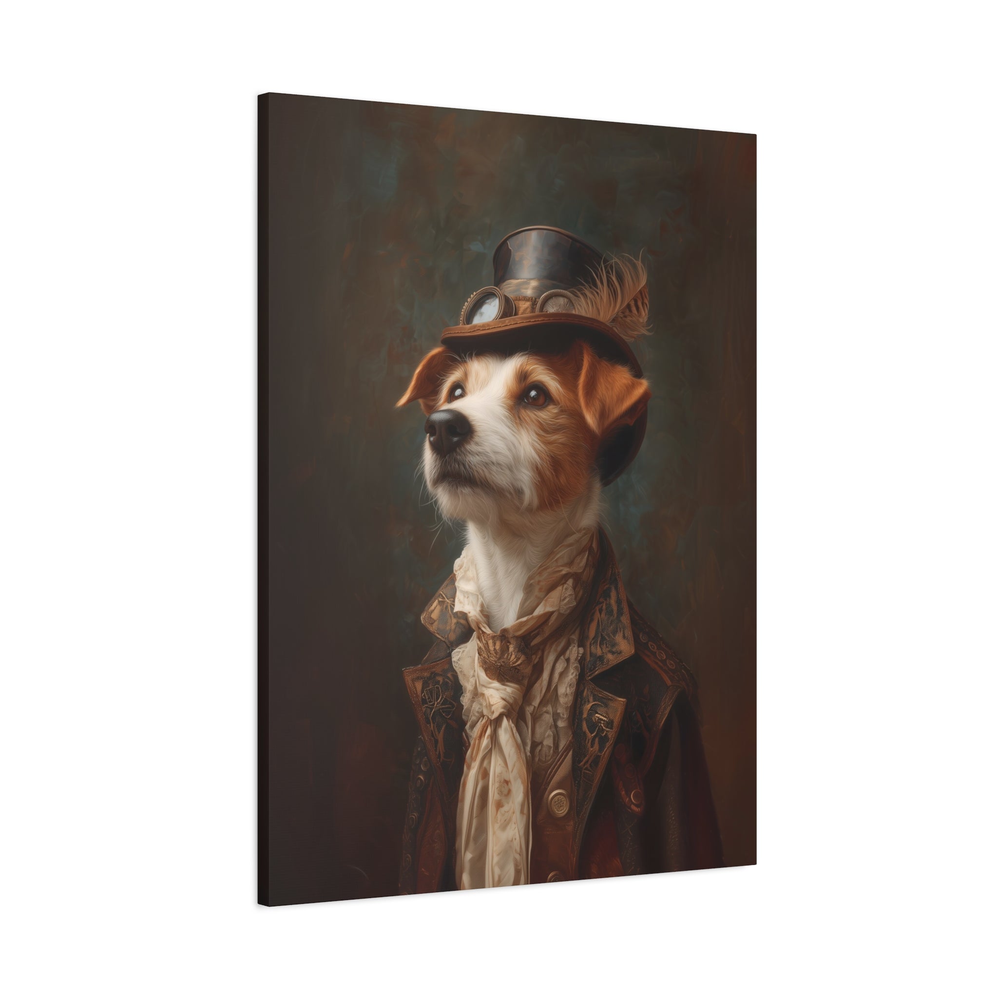 Steampunk Jack Russell Terrier Canvas Art