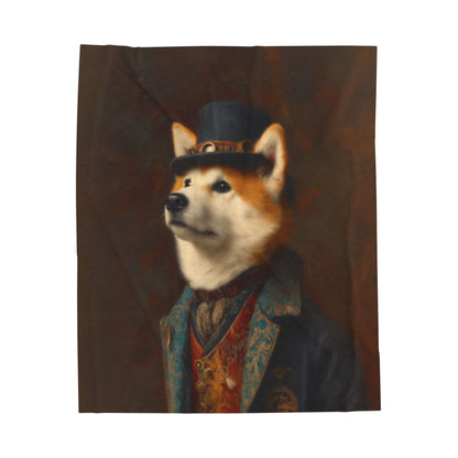 Steampunk Akita Plush Blanket