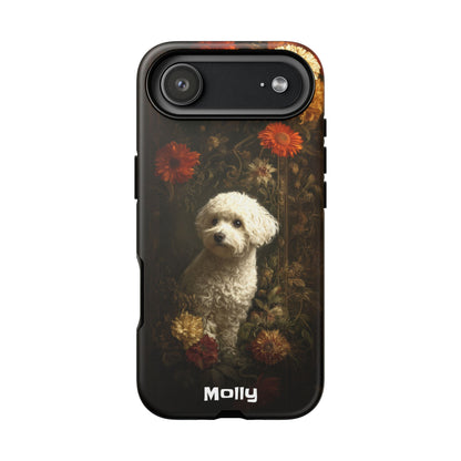 Botanical Bichon Frise Phone Case