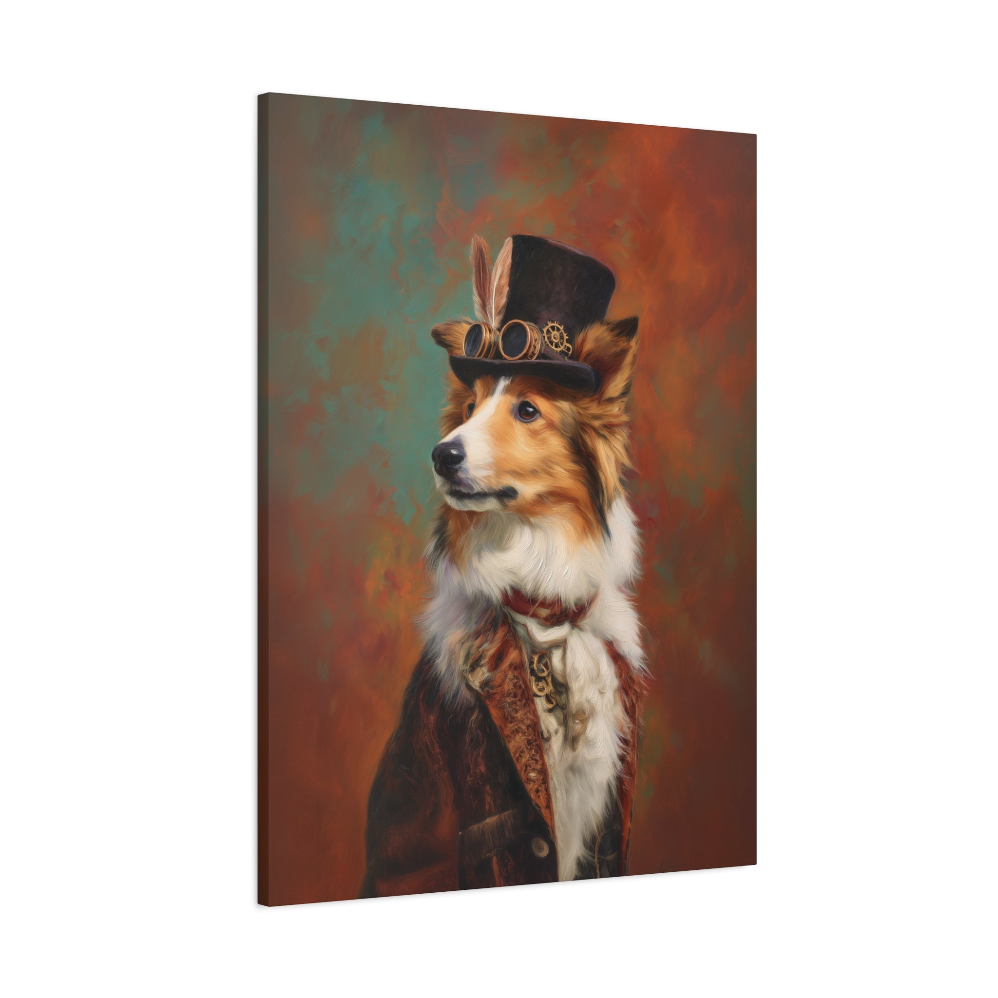 Steampunk Shetland Sheepdog Canvas Art