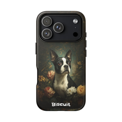 Botanical Boston Terrier Phone Case