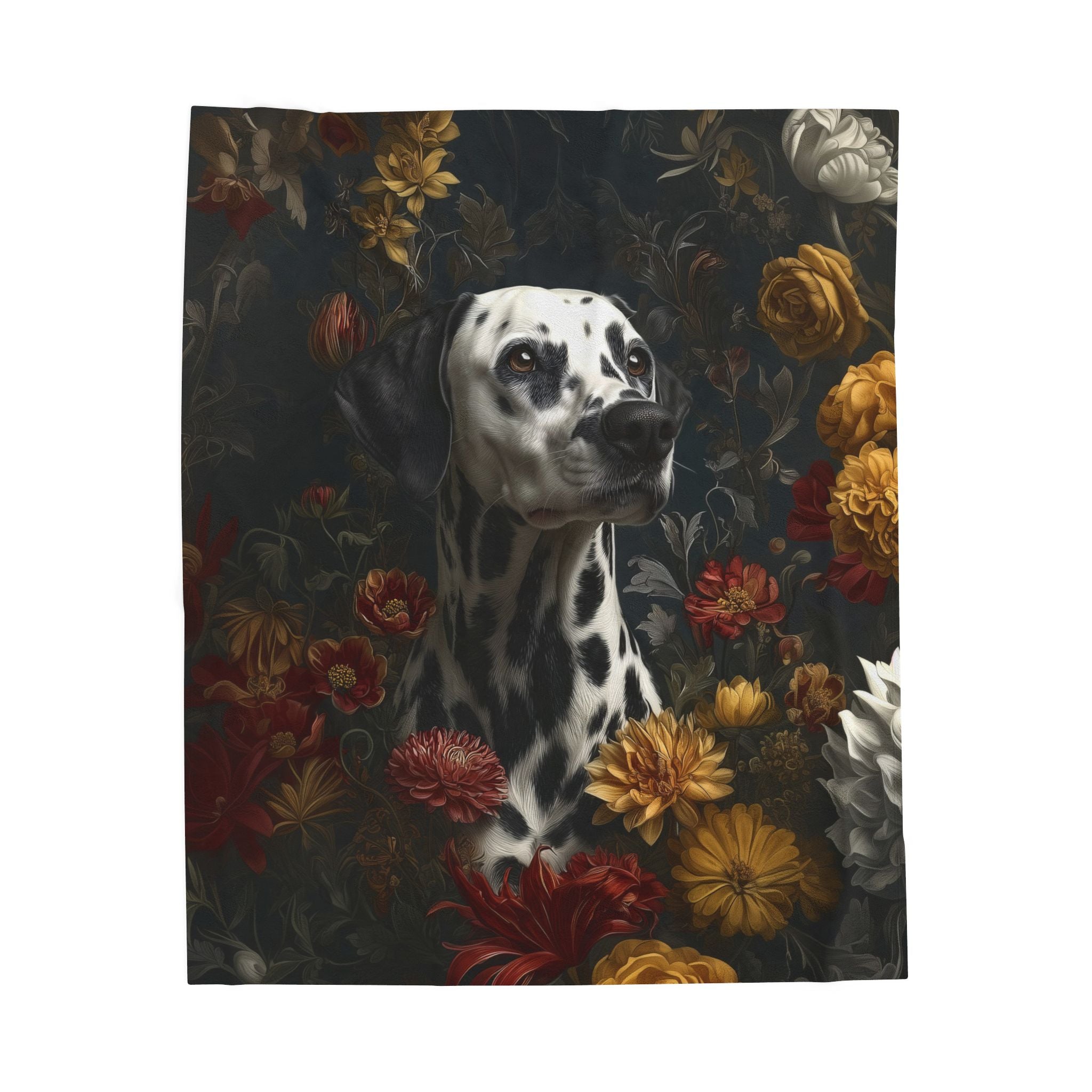Botanical Dalmatian Plush Blanket