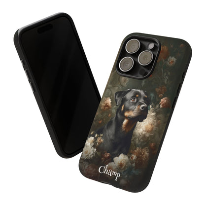Botanical Rottweiler Phone Case