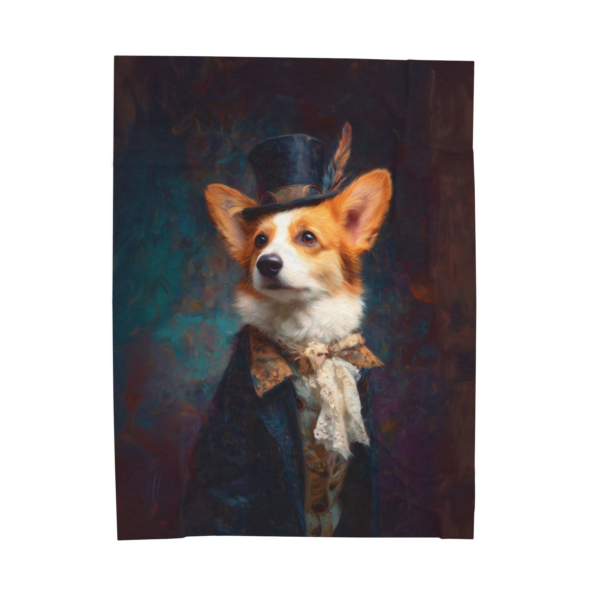 Steampunk Corgi Plush Blanket