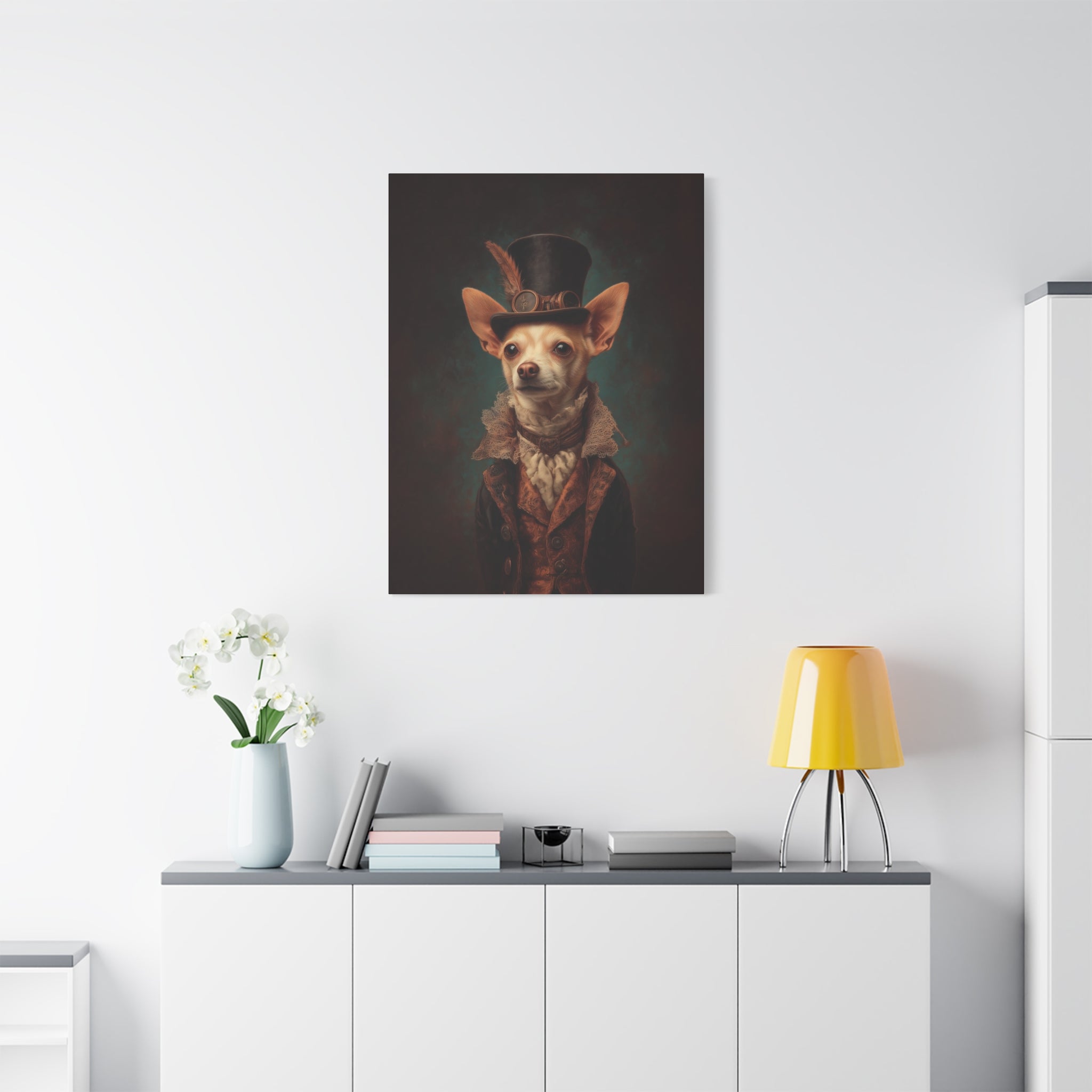 Steampunk Chihuahua Canvas Art