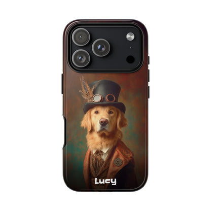 Steampunk Golden Retriever Phone Case
