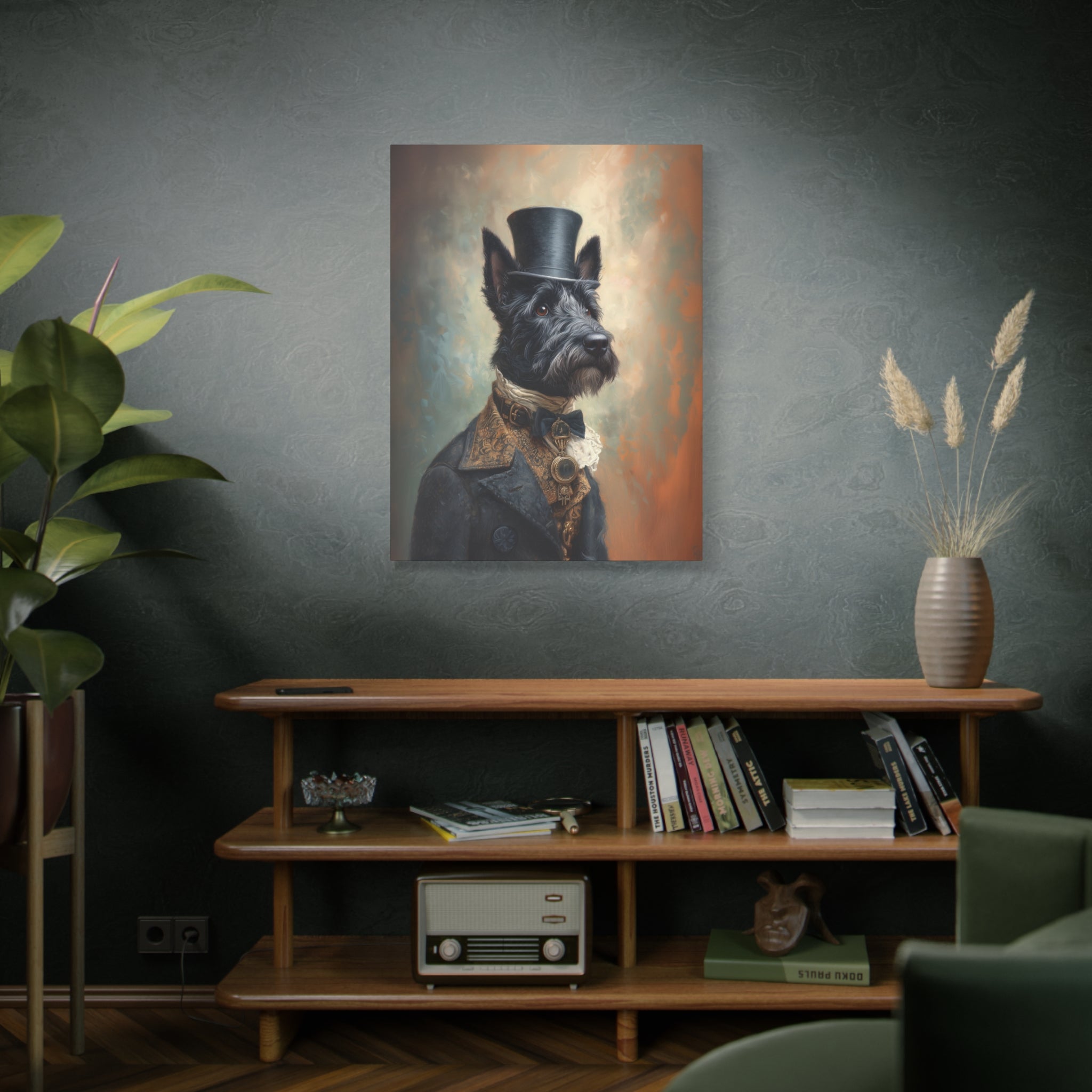 Steampunk Scottish Terrier Canvas Art