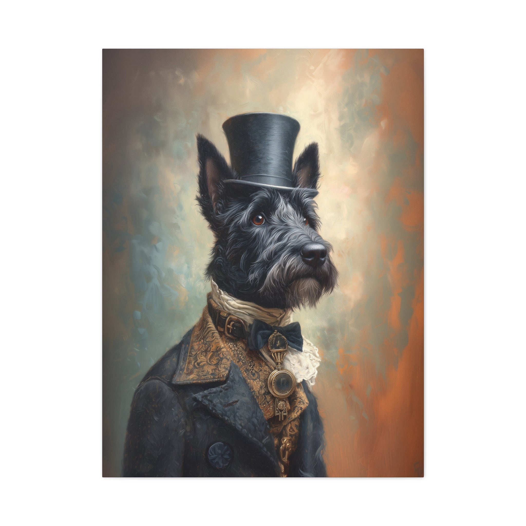 Steampunk Scottish Terrier Canvas Art