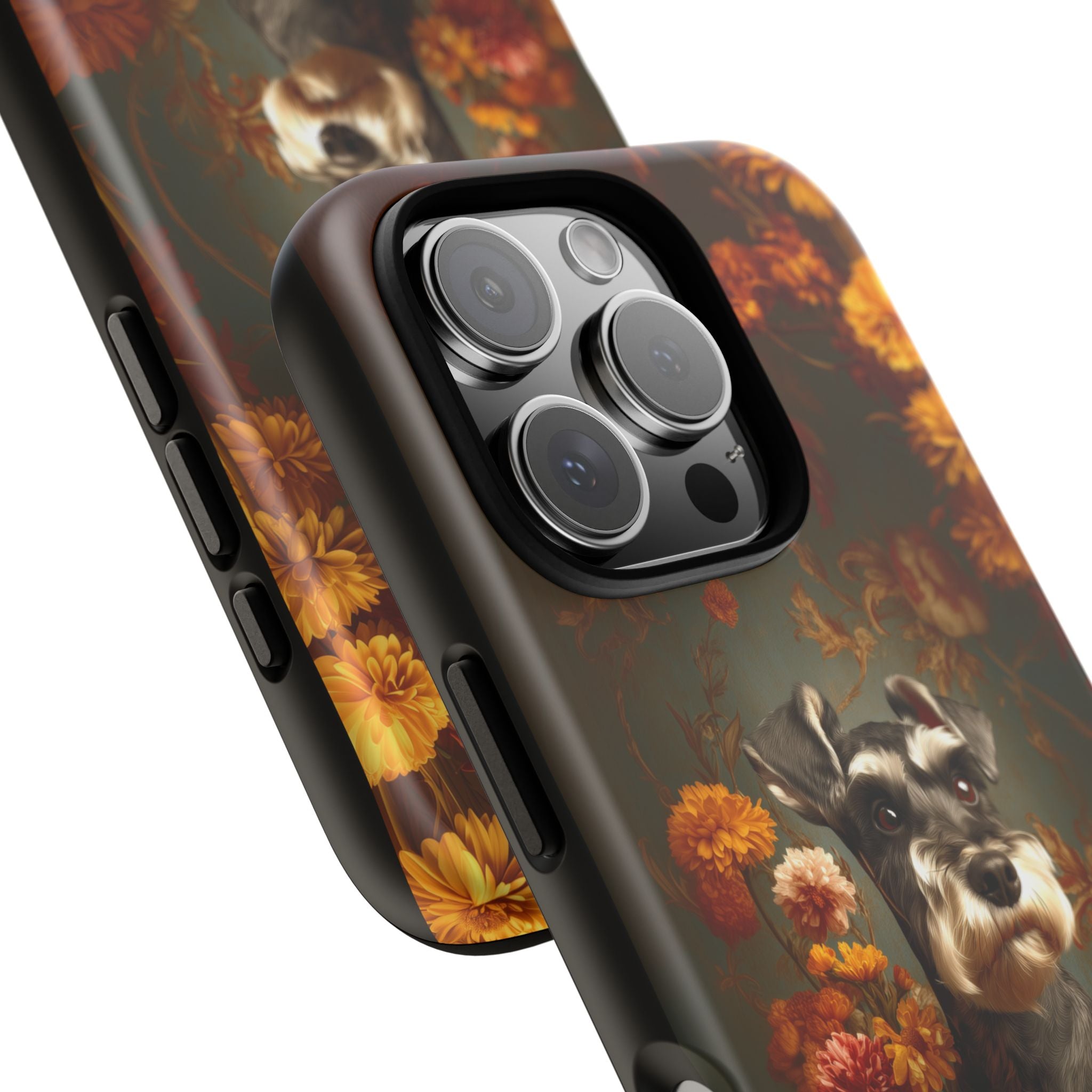 Botanical Miniature Schnauzer Phone Case