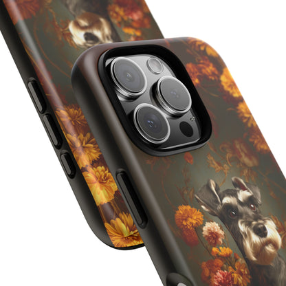 Botanical Miniature Schnauzer Phone Case