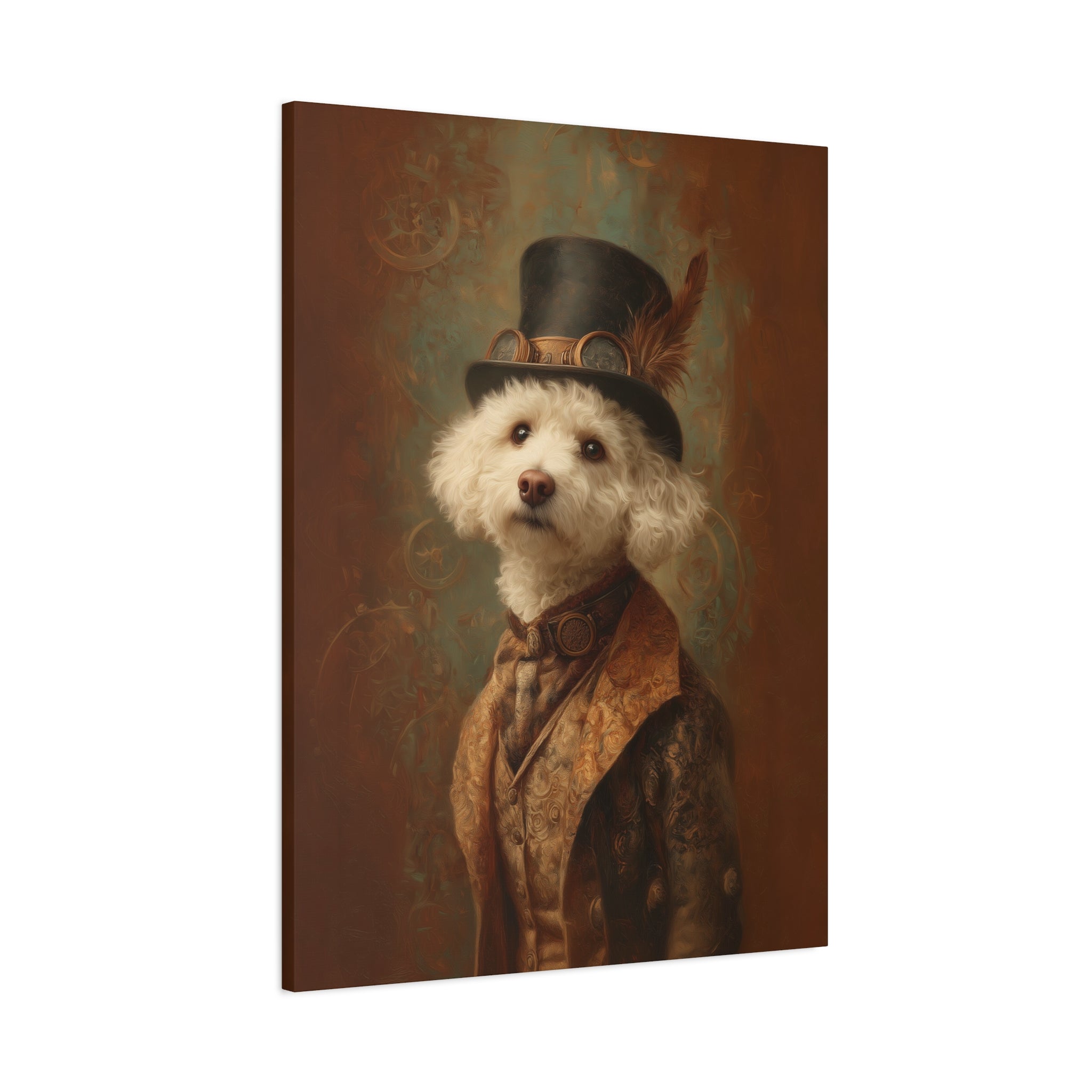 Steampunk Bichon Frise Canvas Art