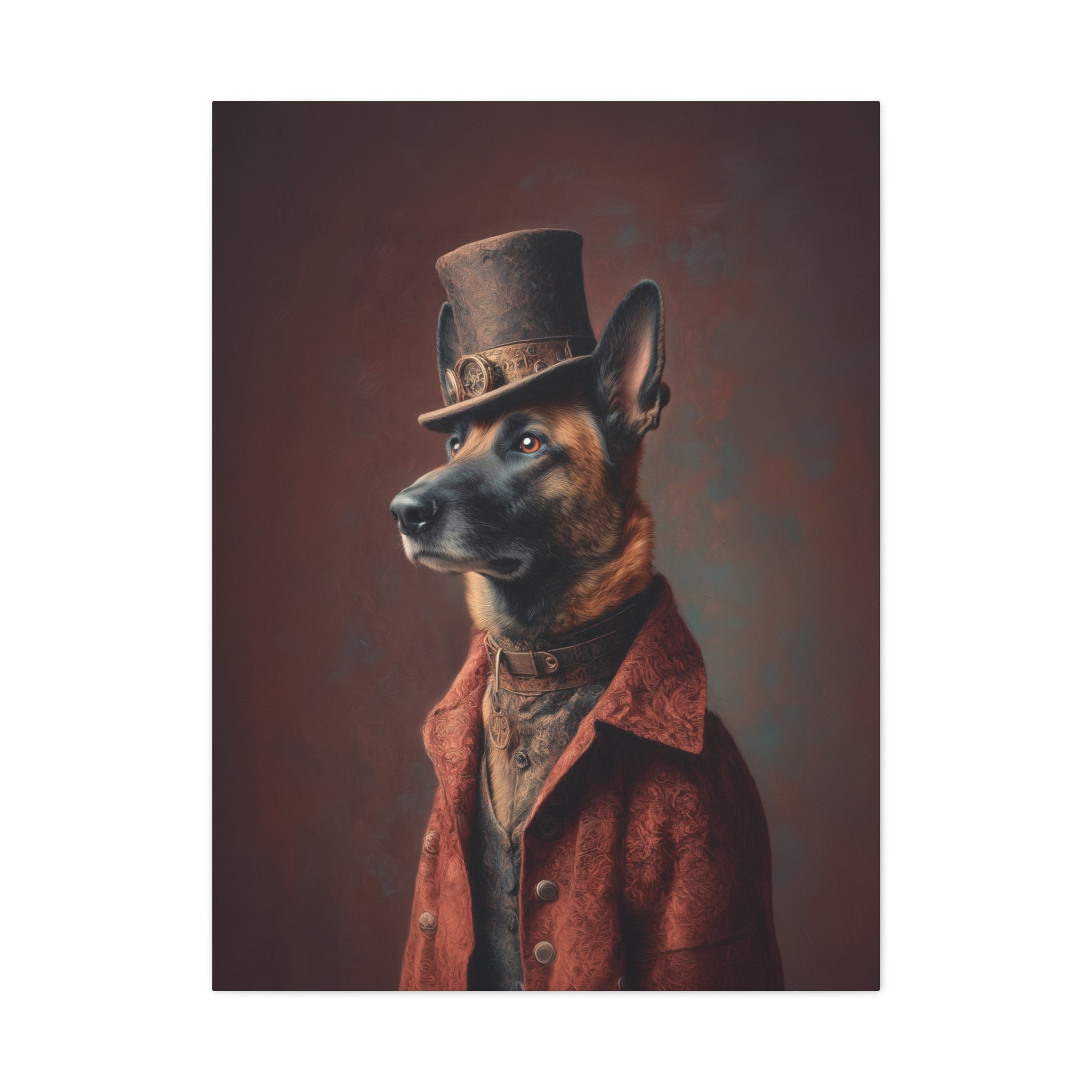 Steampunk Belgian Malinois Canvas Art