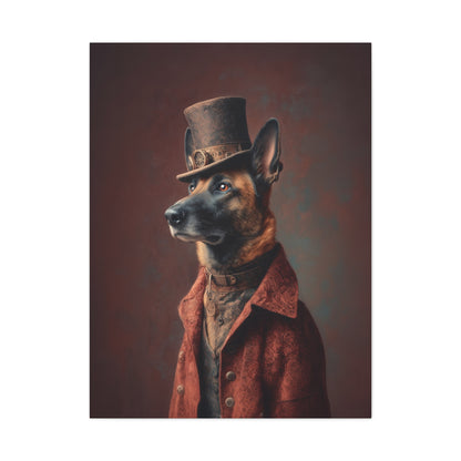 Steampunk Belgian Malinois Canvas Art