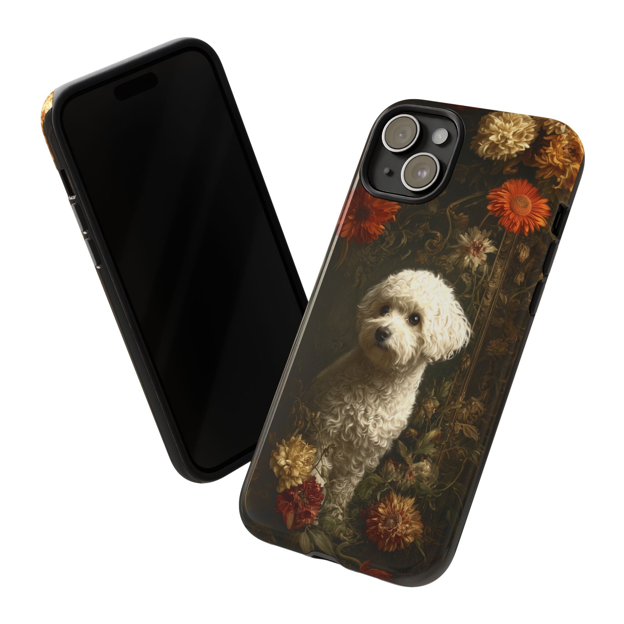 Botanical Bichon Frise Phone Case